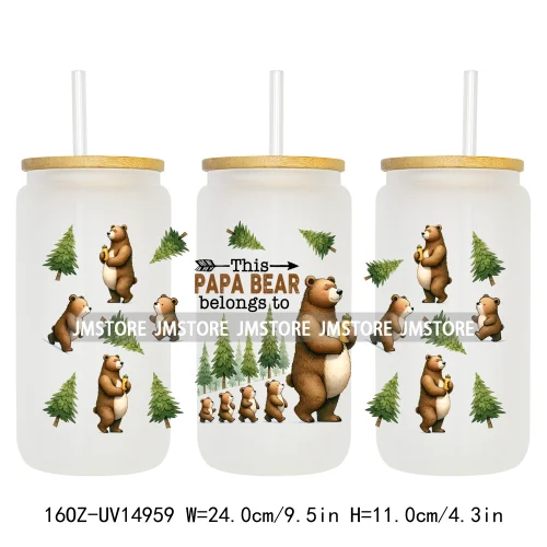 Dad Daily Affirmations Father's Day 16OZ UV DTF Cup Wrap Ready To Apply Waterproof Transfer Sticker For Libbey Glass Can Tumbler