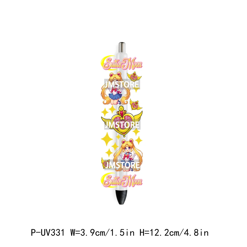 New Trendy Cartoon Mouse And Friends UV DTF Pen Wraps Black Girl Princess Transfer Stickers Waterproof Custom Logo High Quality