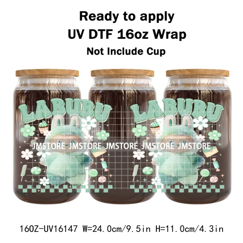 Colorful Cartoon Monster Dolls Princess UV DTF Stickers Ready To Transfer Cup Wrap Custom Labels For Libbey Can Glass Tumbler