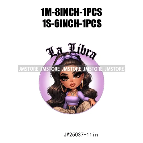 3d Custom Headband Hispanic Zodiac Girls Latina Constellation Lady DTF Iron On Transfers Stickers Ready To Press For T-shirts