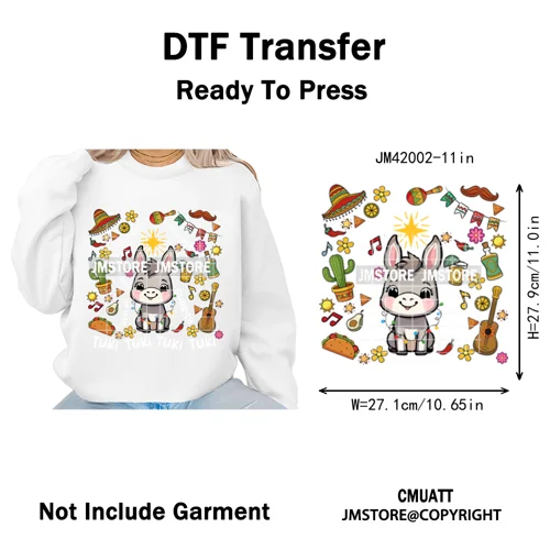 Feliz Navidad Mexican Christmas Concha Santa Latina Holiday Fiesta Iron on DTF Transfers Stickers Ready to Press for T-shirts