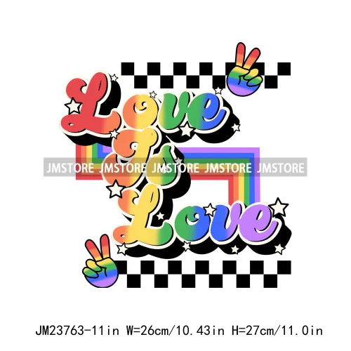 Colorful Pride Month LGBTQ Rainbow Butterfly Straight Against Hate Love Is Love Iron On DTF Transfer Stickers Logos For Clothing