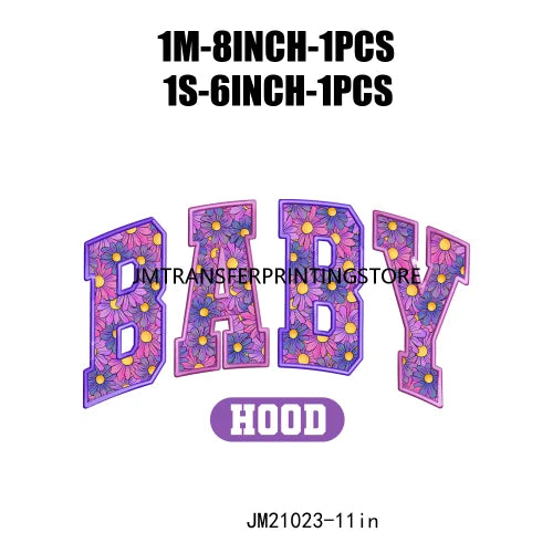 Colorful Mother Baby Hood Autism Mom Good Mama Day Bad Words Printing Mama Basics DTF Heat Transfer Stickers For T-shirts