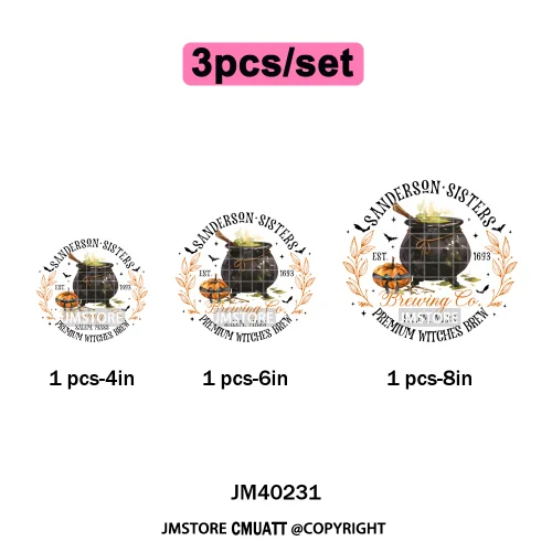 Horror Halloween Movie Witches Social Club Thug Life Coquette Iron on DTF Washable Transfers Stickers Ready to Press for Textile