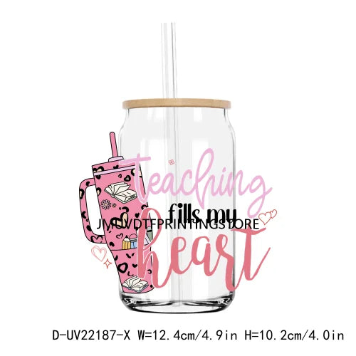 Teach Compassion Kindness Confidence UV DTF Transfers Stickers Decals For Libbey Cold Cups Mugs Tumbler Waterproof DIY Craft