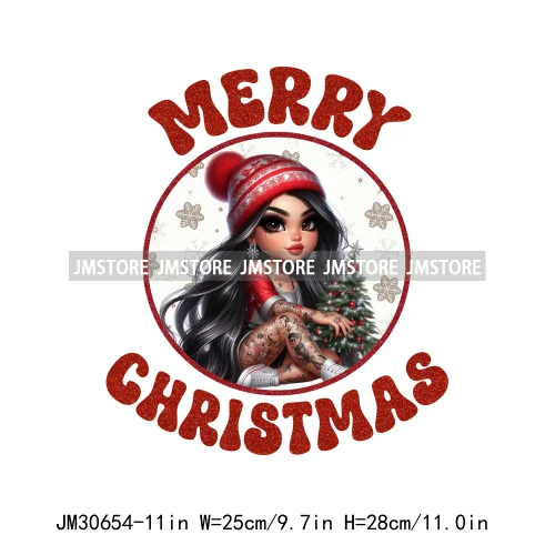 Pan Dulce Concha Ghost Christmas Feliz Latina Girl Muerta Por Dentro Pero Es Navidad Iron On DTF Transfers Stickers For Clothes