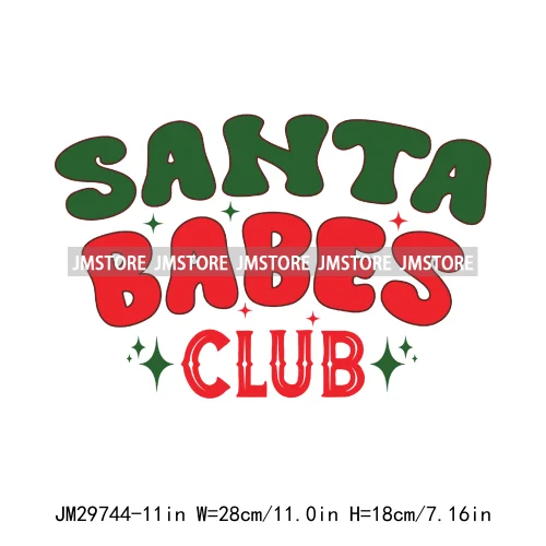 Small Town Fram Fresh Tree Christmas Merry Vibes Ho Ho Ho Santa Deer Iron On DTF Transfers Stickers Ready To Press For Hoodies