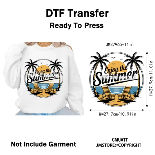 Hello Summer Beach Vibes Stay Cool Live In Sunshine Hot Mom Cowgirl Iron on DTF Transfers Stickers Ready to Press for T-shirts