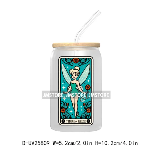 Cartoon Tarot Card UV DTF Transfer Stickers Decals For Libbey Cold Cups Mugs Durable Waterproof Custom Labels Magical Kingdom