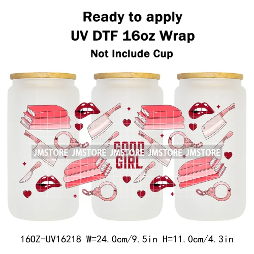 Books Coffee Coquette Fruits Girly 16OZ UV DTF Cup Wrap Ready To Apply Waterproof Transfer Stickers For Libbey Glass Can Tumbler