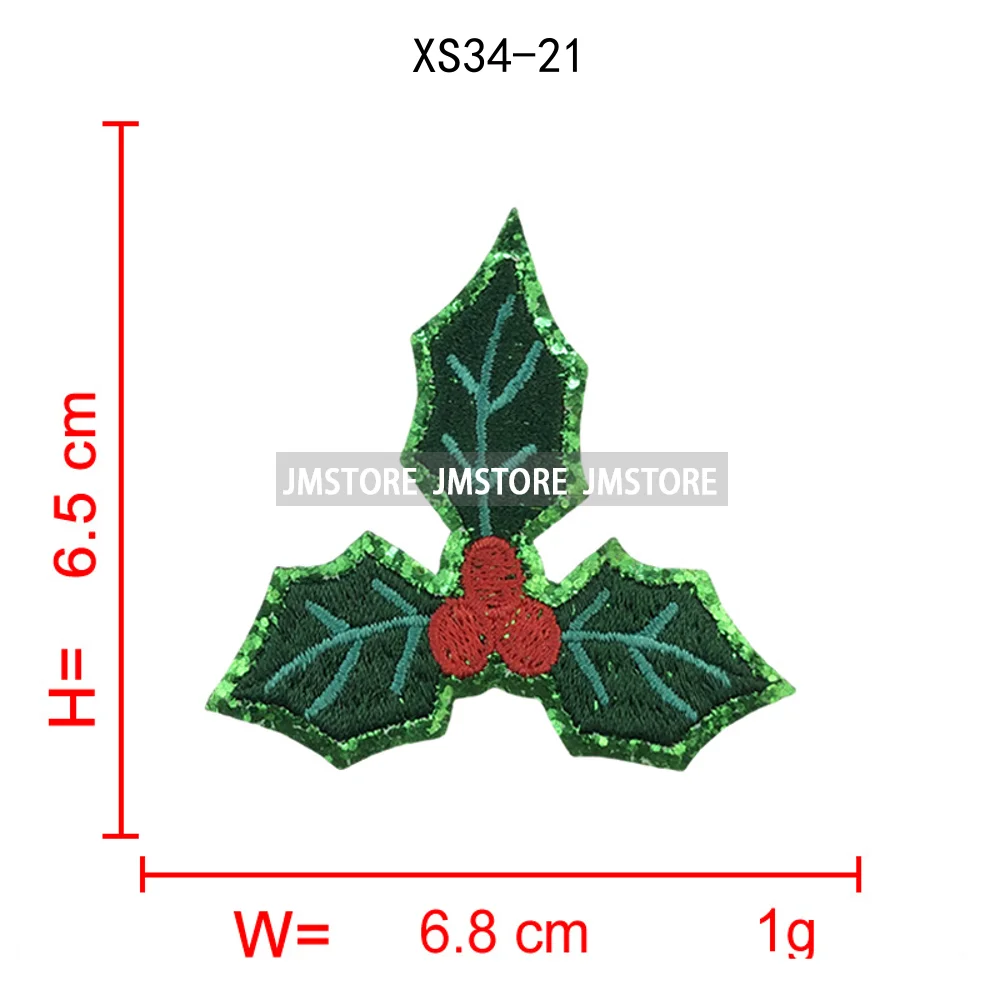Cute Santa Claus Socks Snowman Merry Christmas Winter Vibes Glitter Sequin Iron on Embroidered Chenille Patches for Hoodies