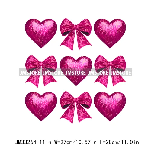 Colorful Love Heart Lips Coquette Happy Valentine's Day Iron On DTF Heat Press Transfers Stickers Ready To Press For Clothing