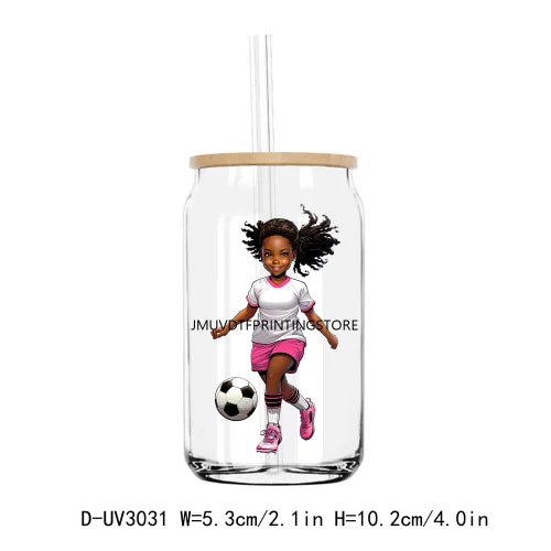 Sport Football Baseball Girl UV DTF Transfers Stickers Decals For Libbey Cold Cups Mugs Tumbler Waterproof DIY Craft