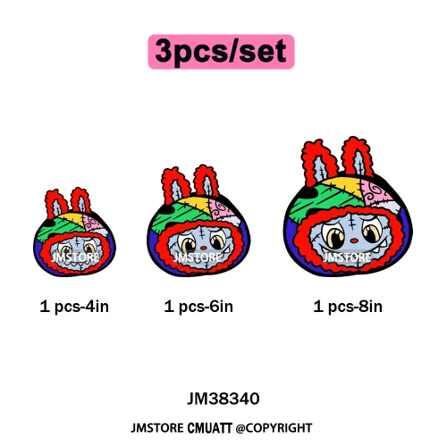 New Cartoon Costume Monster Dolls Lover DTF Printing Decals Iron on Washable Transfers Stickers Ready to Press for T-shirts