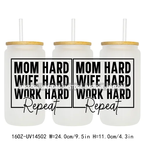 Girl Boy Mom Funny Quotes UV DTF Stickers Ready to Transfer Cup Wrap Custom Labels DIY Craft For Libbey Can Glass Tumblers Mugs