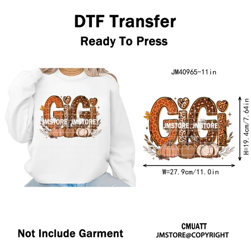 Coquette Preppy Fall Leopard Mama Floral Amen Autumn Pumpkin Season Iron on DTF Transfers Stickers Ready to Press for Textile