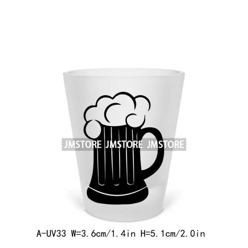 I Need A Huge Glass Of Wine Beer Mugs Alcohol Saying Short Glass Cups Decals UV DTF Transfers Stickers Waterproof DIY Craft