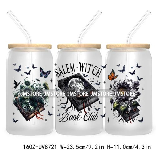 Witching Hour Cocktail Club 16OZ UV DTF Cup Wrap Transfer Stickers Halloween Custom Labels Waterproof Logo For Libbey Glass Can