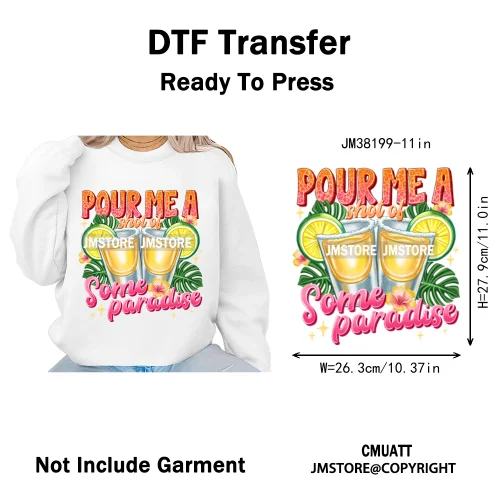 Hello Summer Lake Junkie Beach Vibes Last Day Of School Iron on DTF Thermal Transfer Stickers Ready to Press for T-shirt Bags