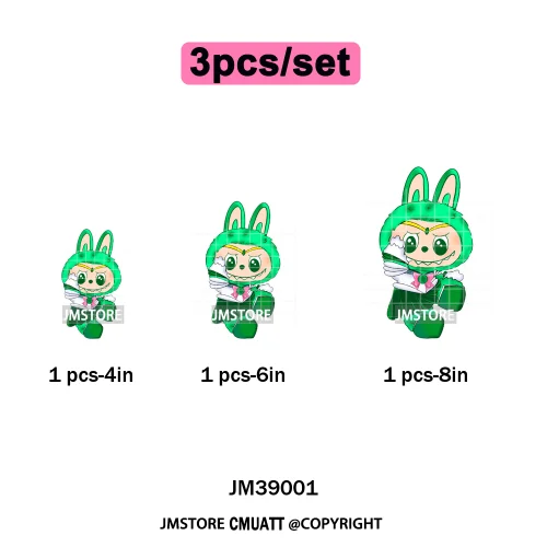 Colorful Monster Keychain Doll Character Designs Iron on DTF Washable Heat Transfers Stickers Ready to Press for T-shrits Bags