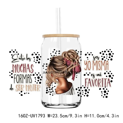 Crafty Girl Affirmations UV DTF Sticker For 16OZ Libbey Glass Cup Can Wrap Transfer Sticker Custom Labels DIY Logo