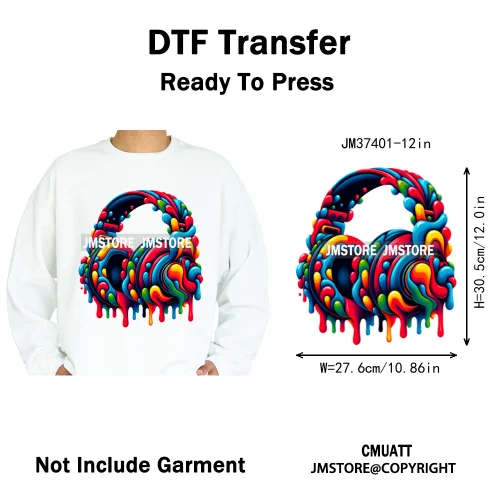 12in Hip Hop Graffiti Urban Skull Gaming Controller Game Lovers Iron on DTF Transfers Stickers Ready to Press for Hoodies Bags