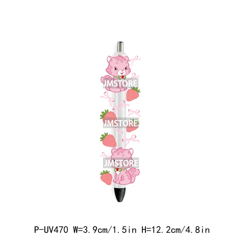 Cute Cartoon Monsters Character Kids UV DTF Pen Wraps Ready To Apply Transfer Stickers Waterproof Prints Durable Custom Labels