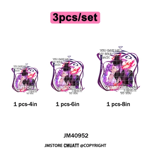 Cartoon Girl Dinner Kpop Merch Idol Band Group Music Movie Iron on DTF Washable Transfers Stickers Ready to Press for Textile