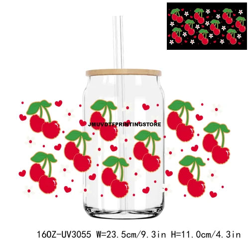 Latina Culture Valentine's Day 16OZ UV DTF Cup Wrap Transfers Stickers Custom Labels DIY Waterproof Logo For Libbey Glass Can