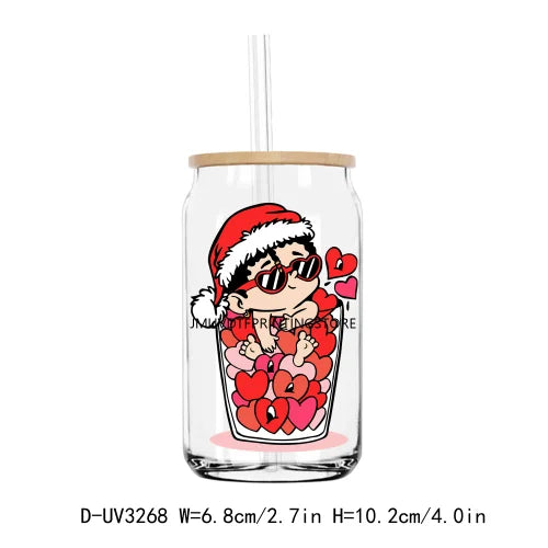 Baby Benito Heart Christmas Mermaid UV DTF Transfers Stickers Decals For Libbey Cold Cups Mugs Tumbler Waterproof DIY Logo