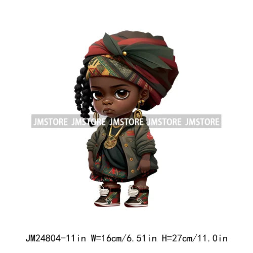 Fashion Kente Headwrap Turban Women Prints Camo Cool Black Hip Hop Boy Iron On DTF Transfers Stickers Ready To Press For Clothes