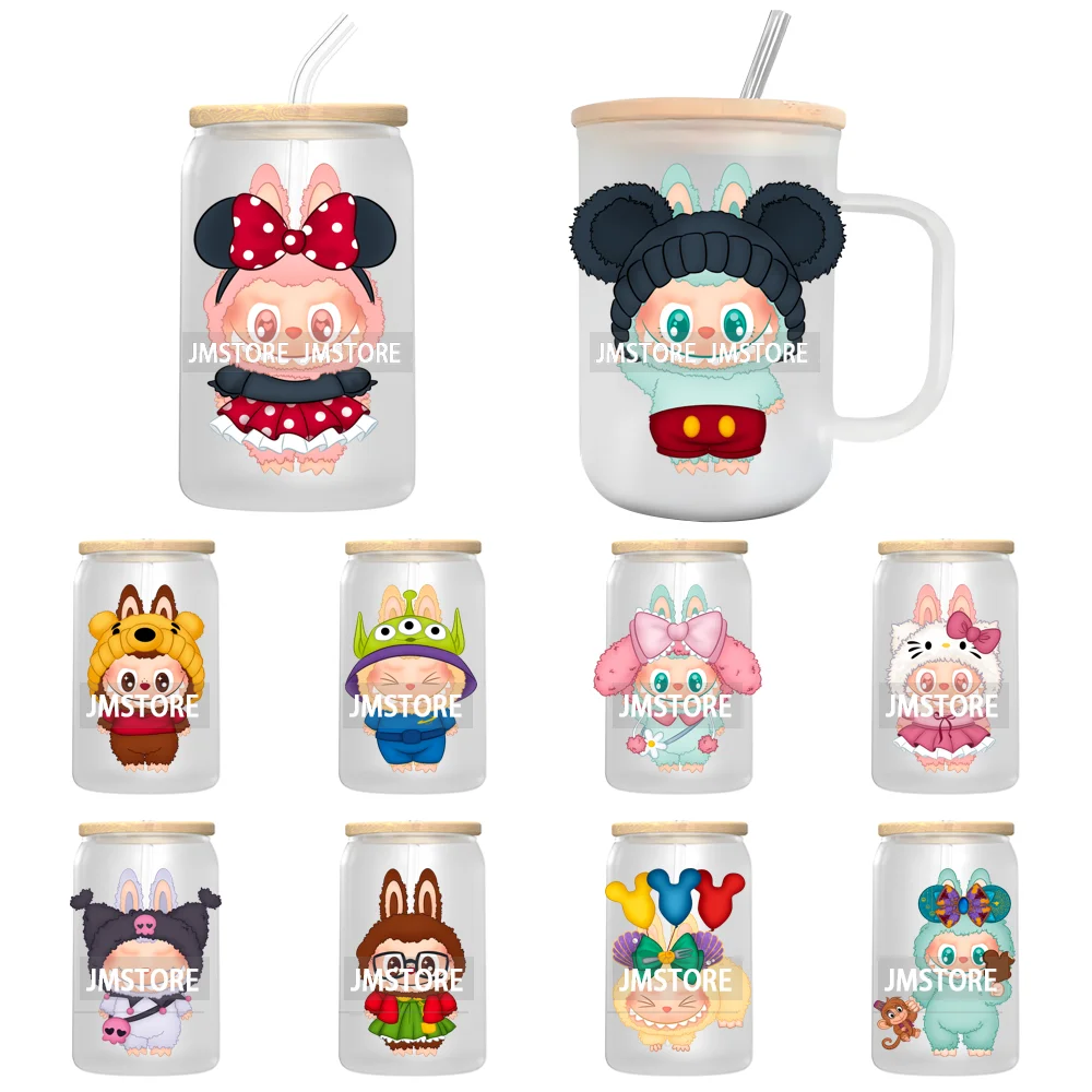 Funny Cartoon Monster Doll In Costume UV Sticker Decals For Libbey Cold Cups Mugs Tumbler Transfer Stickers Waterproof Prints