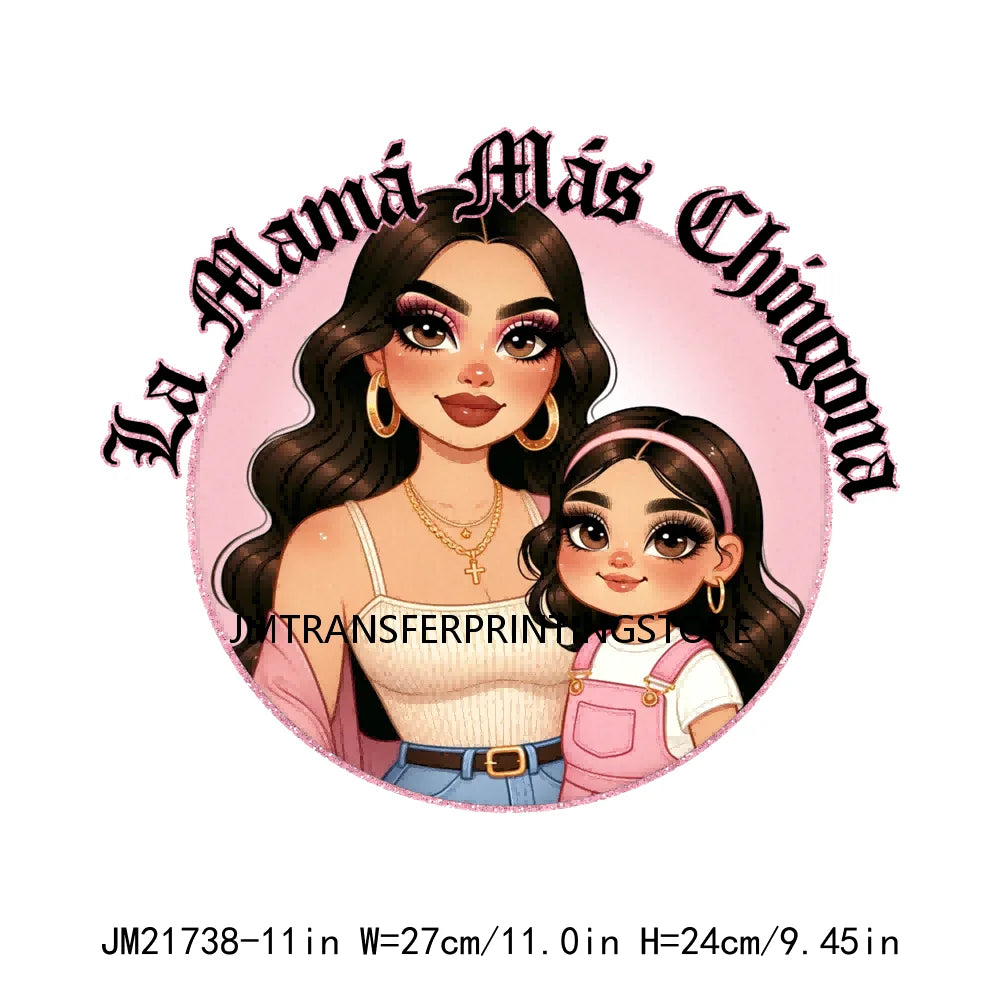 Iron On I'm Not A Regular Mom I'm A Chingona Mom Latina Mexican Proud Papa Graduate Chicano DTF Transfer Stickers For Clothes