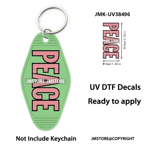 Christian Bible Jesus Faith Letters UV DTF Motel Keychain Decals Ready To Ship Custom Transfer Stickers Print For Hotel Keychain