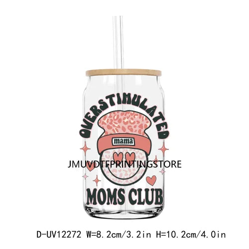 Cartoon Mom Mouse Ear UV DTF Transfers Stickers Decal For Libbey Cold Cups Mugs Tumbler Waterproof DIY Logo Motherhood Mama Mini