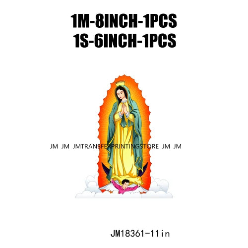 San Judas Tadeo Mexican Latin Culture Washable Decals Madre Mia Our Lady of Guadalupe DTF Transfers Stickers For Clothes Bags