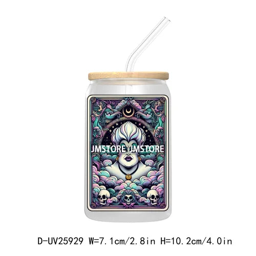 The Witch Tarot Card UV DTF Transfer Stickers Decals For Libbey Cold Cups Mugs Tumbler Waterproof Custom Labels Horror Character