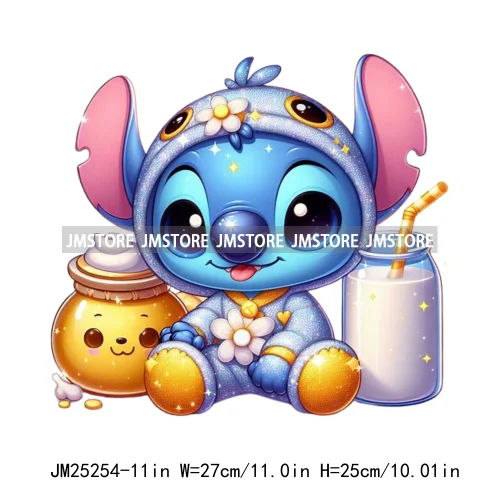 Cute Butterfly Baby Cartoon Animal Printing Decals Iron On DTF Heat Press Transfers Stickers Ready To Press For T-shirts Bags