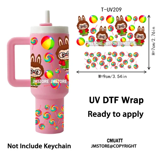 Cartoon Monsters Doll Kids Gift UV DTF Custom Prints Ready To Apply Transfer Stickers Waterproof Wraps For Mini Tumbler Keychain