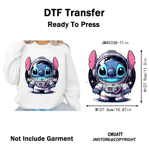 Trendy Cartoon Animal Characters Lover Cold Peel Logos Iron on DTF Washable Transfers Stickers Ready to Press for Hoodies Bags