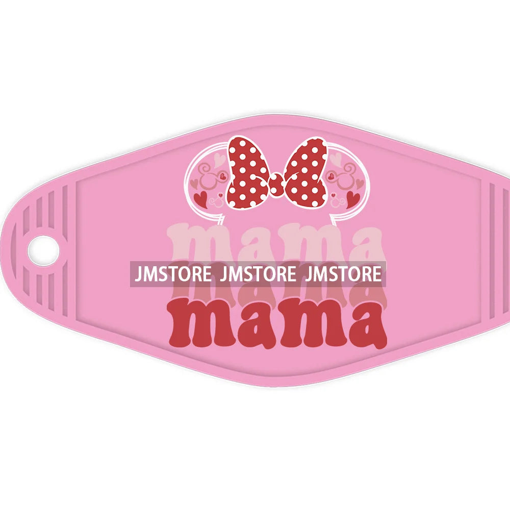 Mama Cartoon Movie Characters High Quality WaterProof UV DTF Sticker For Motel Hotel Keychain Best Mom Ever Family Vacation