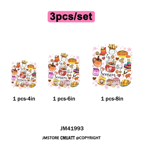 Feliz Navidad Mexican Christmas Concha Santa Latina Holiday Fiesta Iron on DTF Transfers Stickers Ready to Press for T-shirts