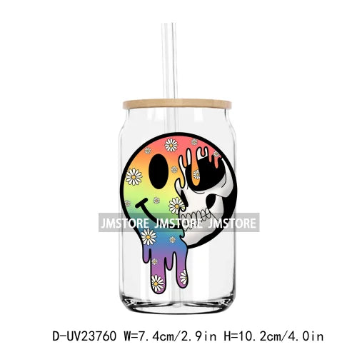 Retro Rainbow Butterfly Pride UV DTF Transfer Stickers Decals For Libbey Cold Cups Mug Tumbler Custom Waterproof Logo Proud Mama