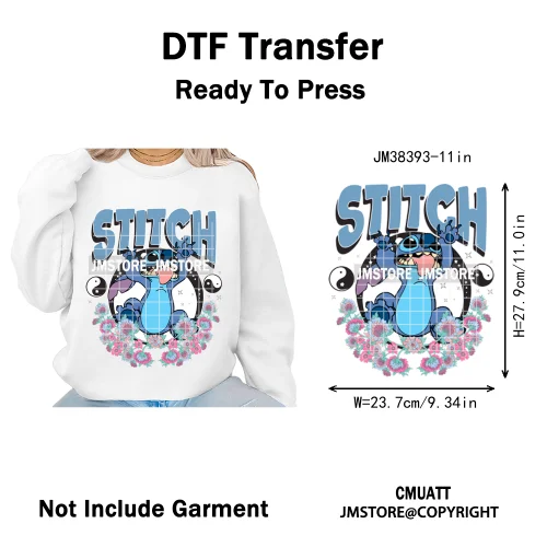 Cute Summer Holiday Life Palm Beach Vibes Cartoon Characters Coquette Iron on DTF Transfers Stickers Ready to Press for Clothing