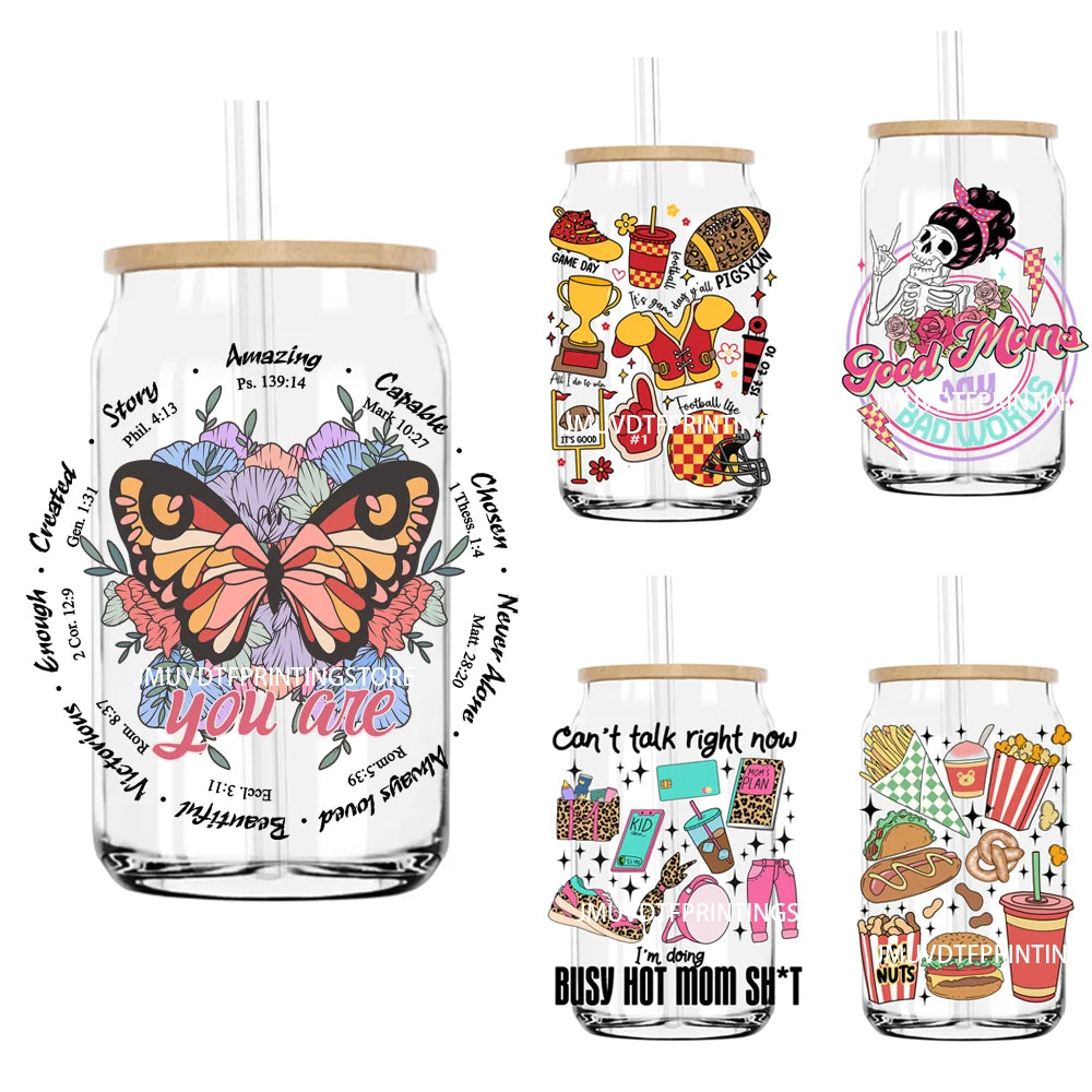 Mama Needs Coffee UV DTF Transfer Sticker Decals For Libbey Cold Cups Mugs Tumbler Dog Cat Mom Waterproof DIY Logo Mother's Day