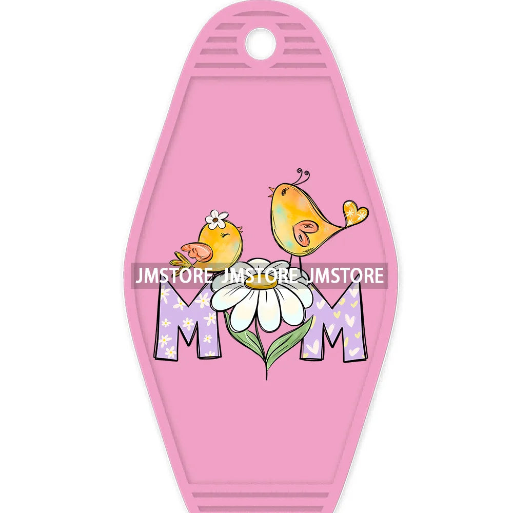 Leopard Cat Mom Paw Mother's Day High Quality WaterProof UV DTF Sticker For Motel Hotel Keychain Baseball Mama Labels DIY Logo