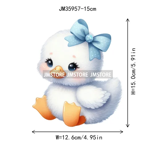 15cm 5.9in Creative Bow Sheep Tiger Animal Iron On Heat Transfer Sticker For Clothes Printed Thermal Washable T-Shirt Applique