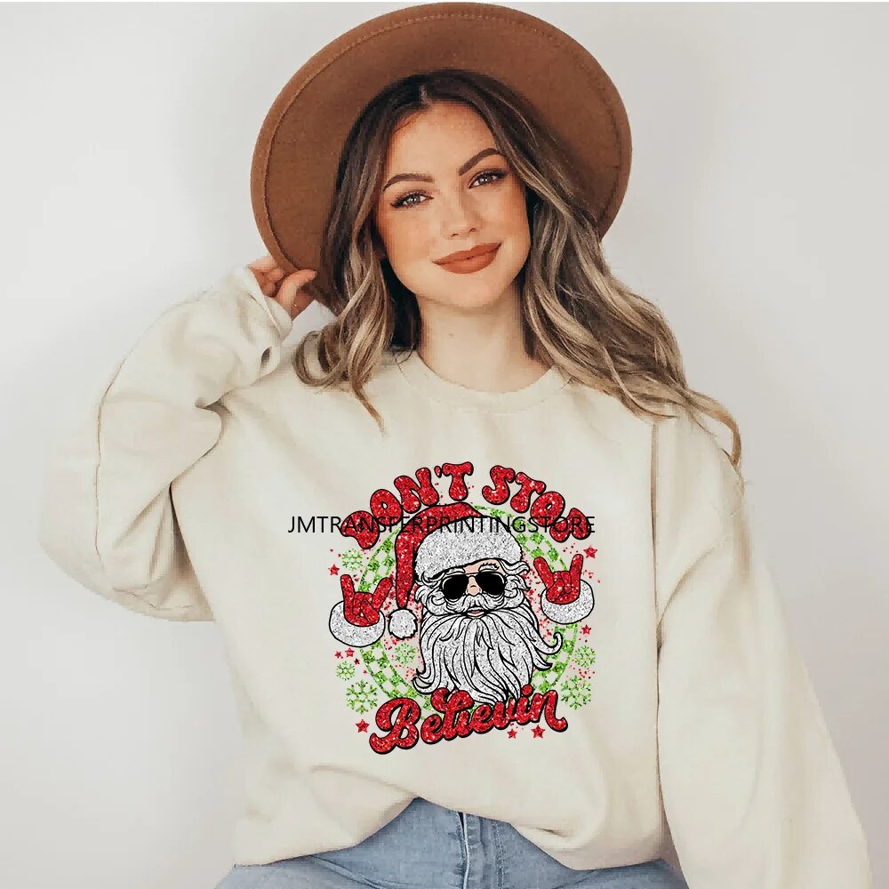 DTF Boo Jee Santa Baby Sleigh With Stanley Tumbler Print Logo Out Here Lookin Like A Snack Christmas Transfer Sticker For Tshirt
