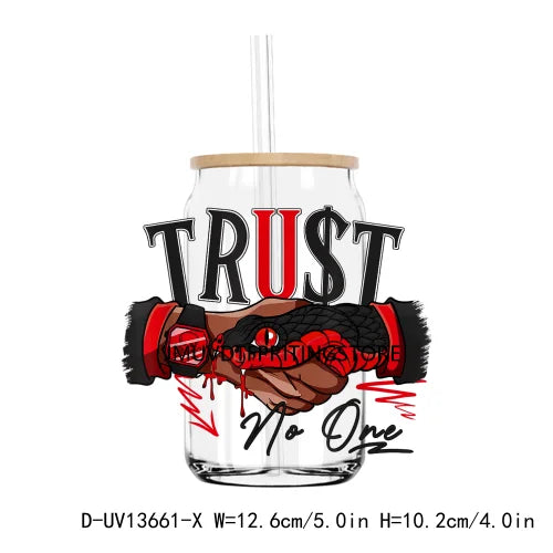 Snack Trust No One UV DTF Transfers Stickers Decals For Libbey Cold Cups Mugs Tumbler Waterproof DIY Logo Hip Pop