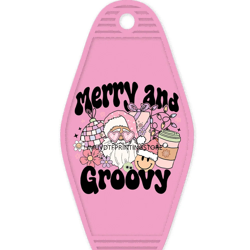 Christmas Mama Santa Claus High Quality WaterProof UV DTF Sticker For Motel Hotel Keychain ot Cocoa Season